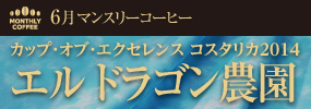 6月のマンスリーコーヒー カップオブエクセレンス コスタリカ  エル ドラゴン農園