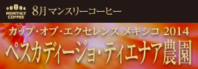 8月マンスリーコーヒー COE メキシコ ペスカディージョ・ティエナア農園