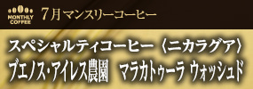 7月マンスリーコーヒー　〈ニカラグア〉ブエノス・アイレス農園